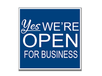 Open for business